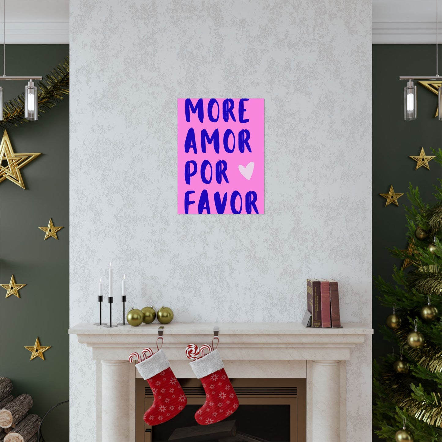 More Amor Por Favor Pink Poster