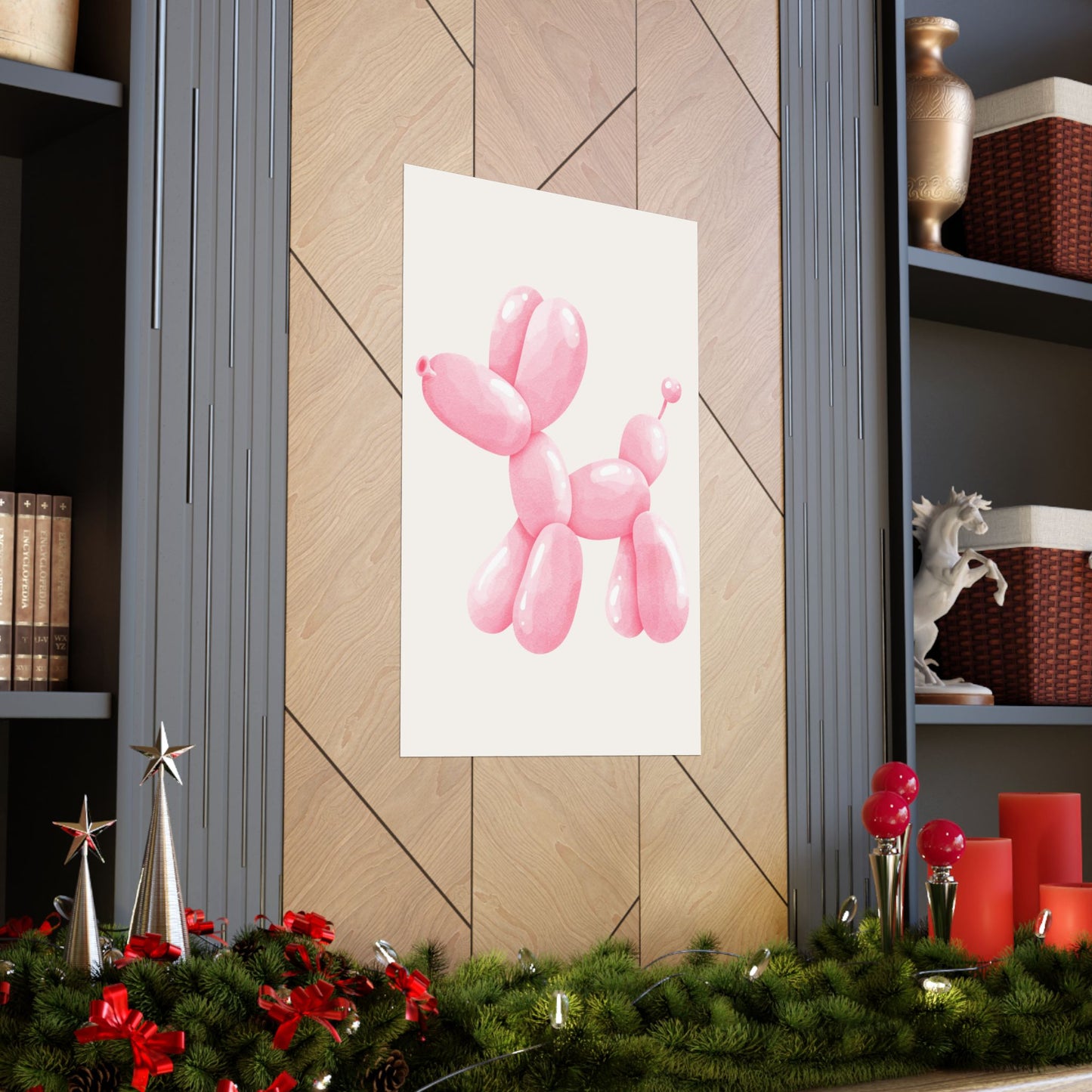 Pink Balloon Dog Poster