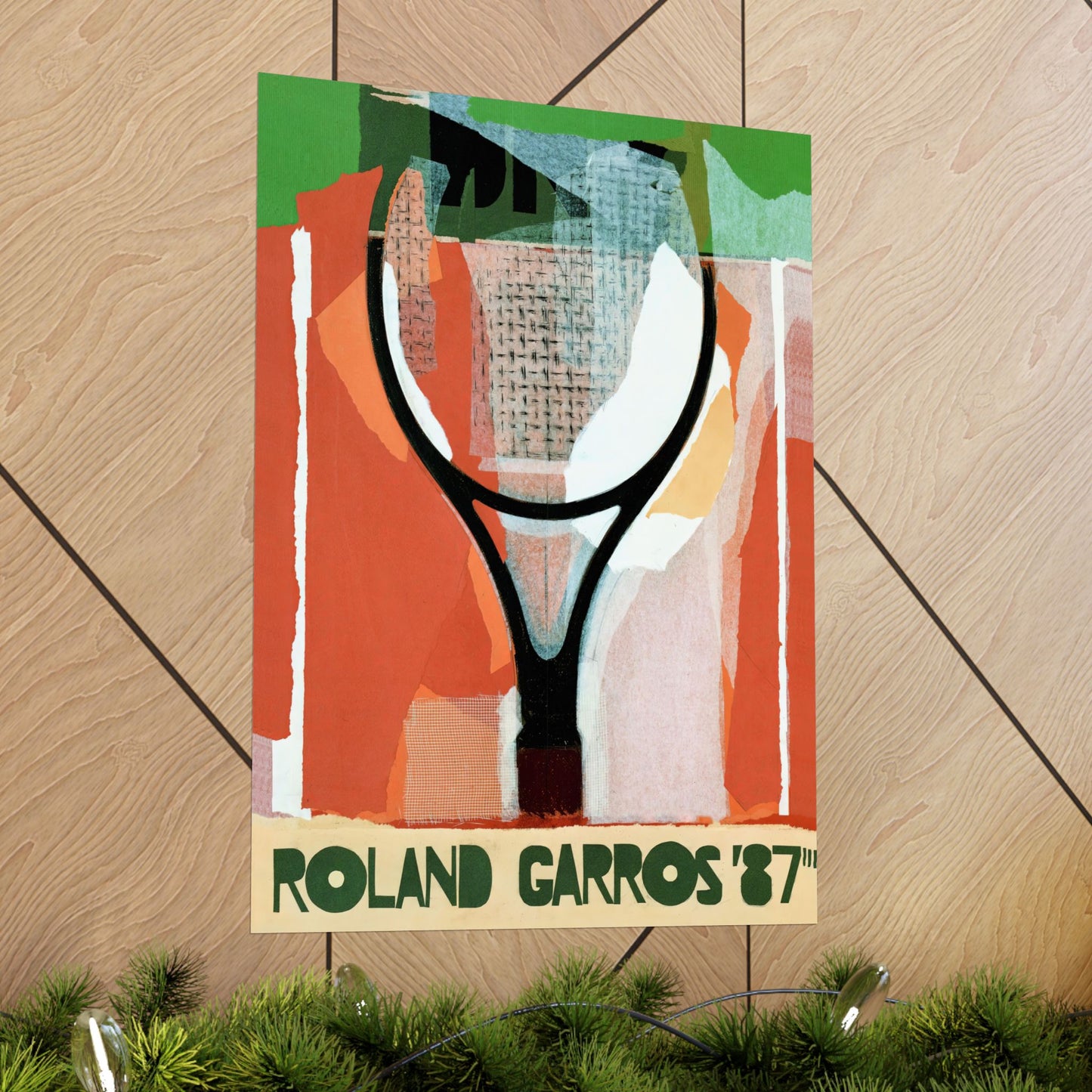 1987 French Open Tennis Poster