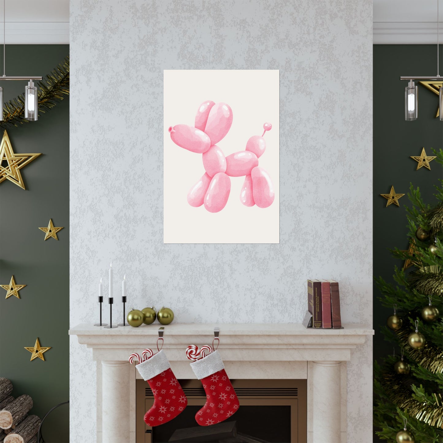 Pink Balloon Dog Poster