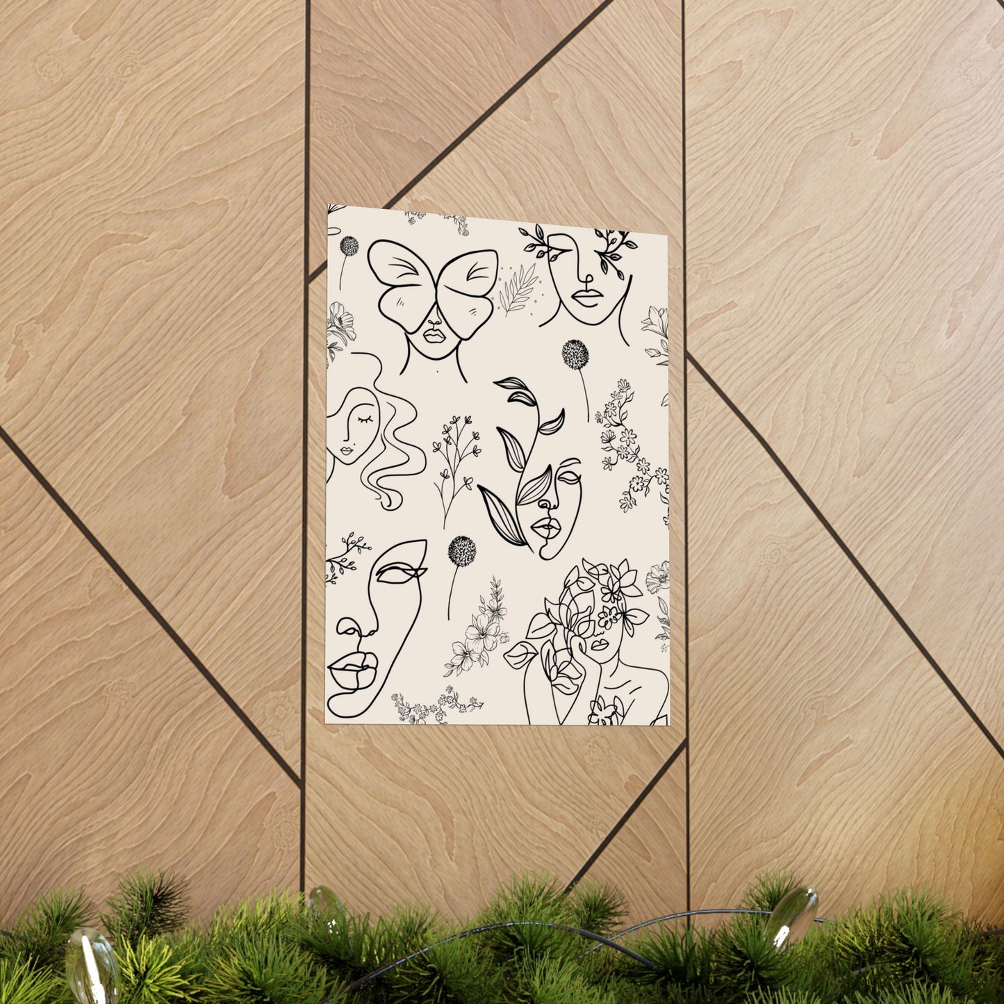 Floral Doodles Of Women Poster
