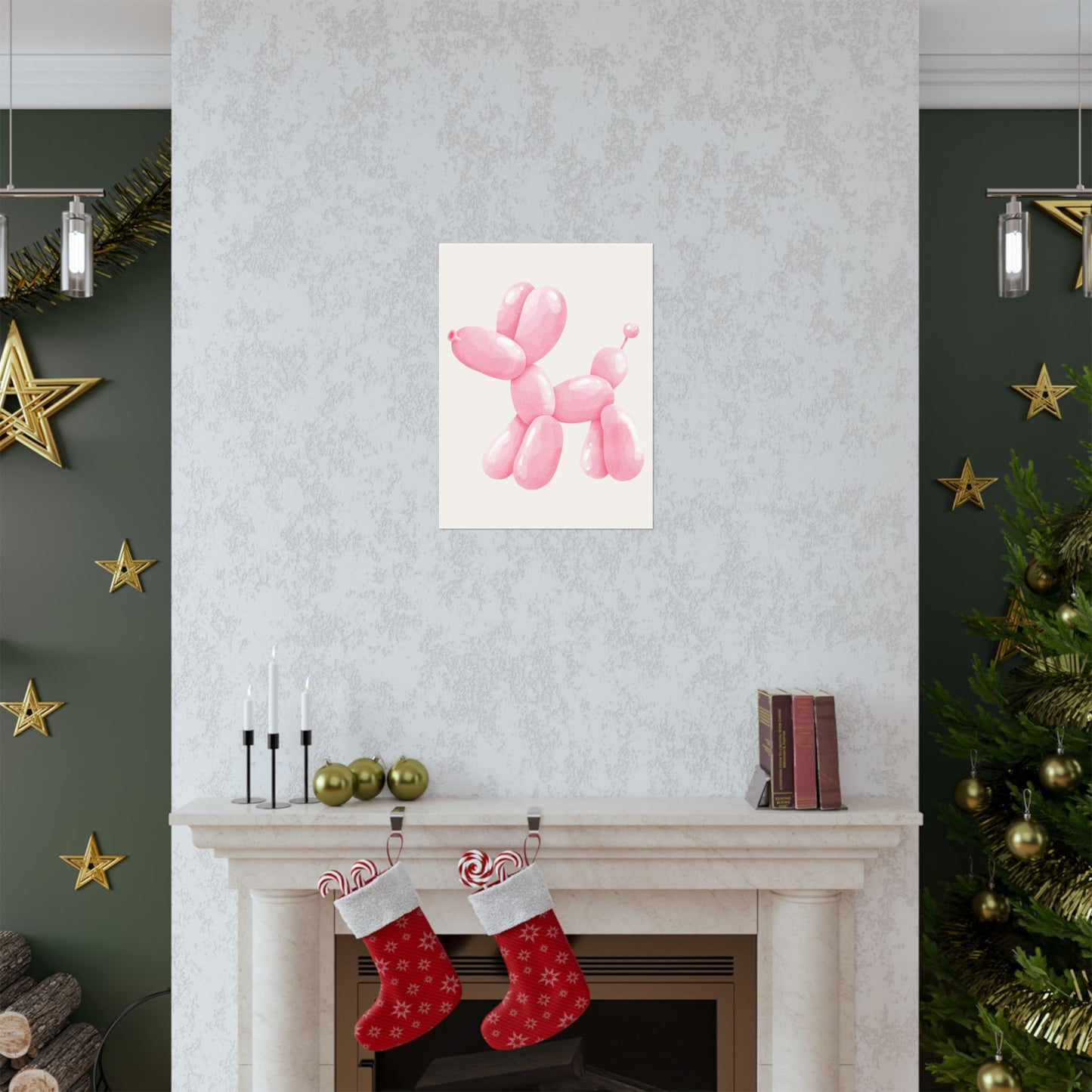 Pink Balloon Dog Poster