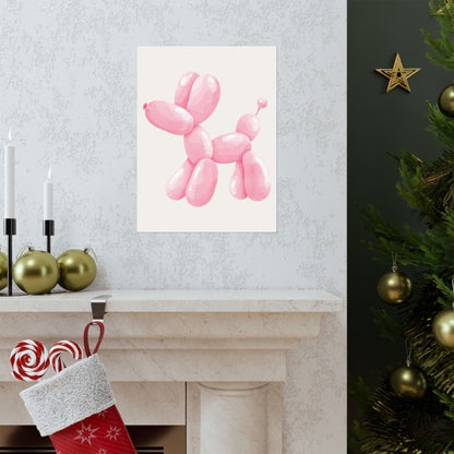 Pink Balloon Dog Poster
