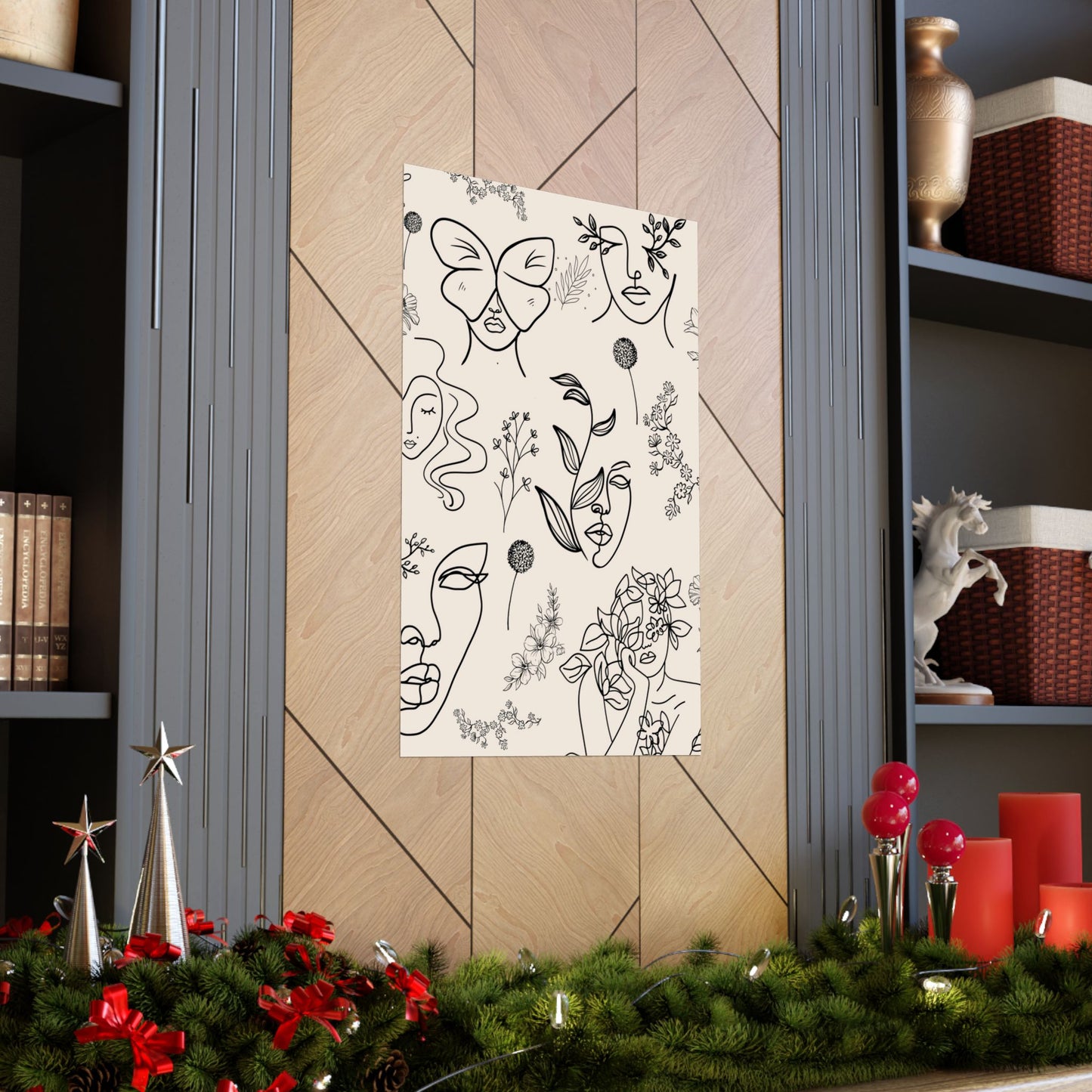 Floral Doodles Of Women Poster