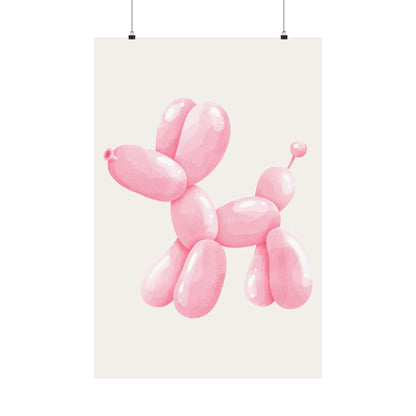 Pink Balloon Dog Poster