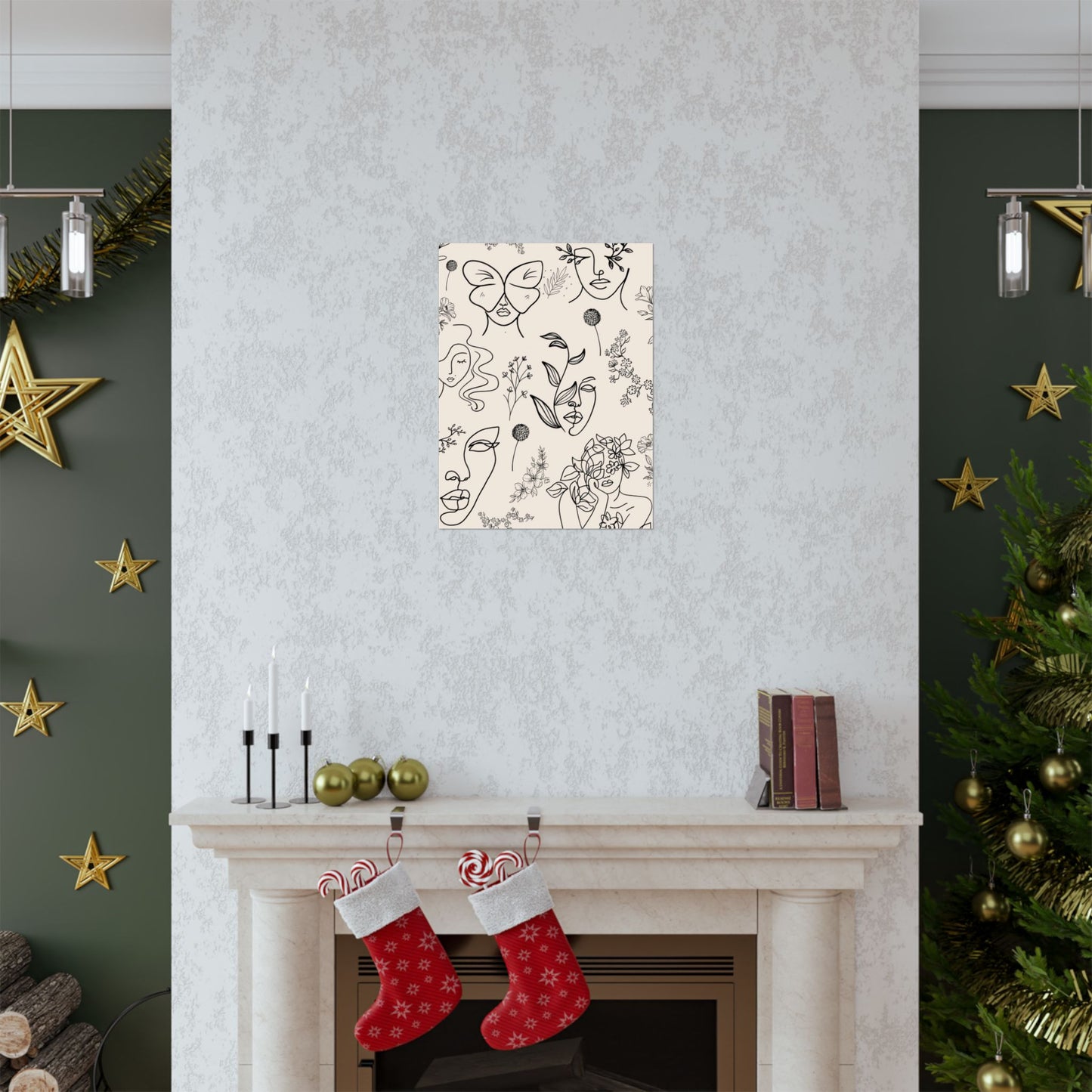 Floral Doodles Of Women Poster