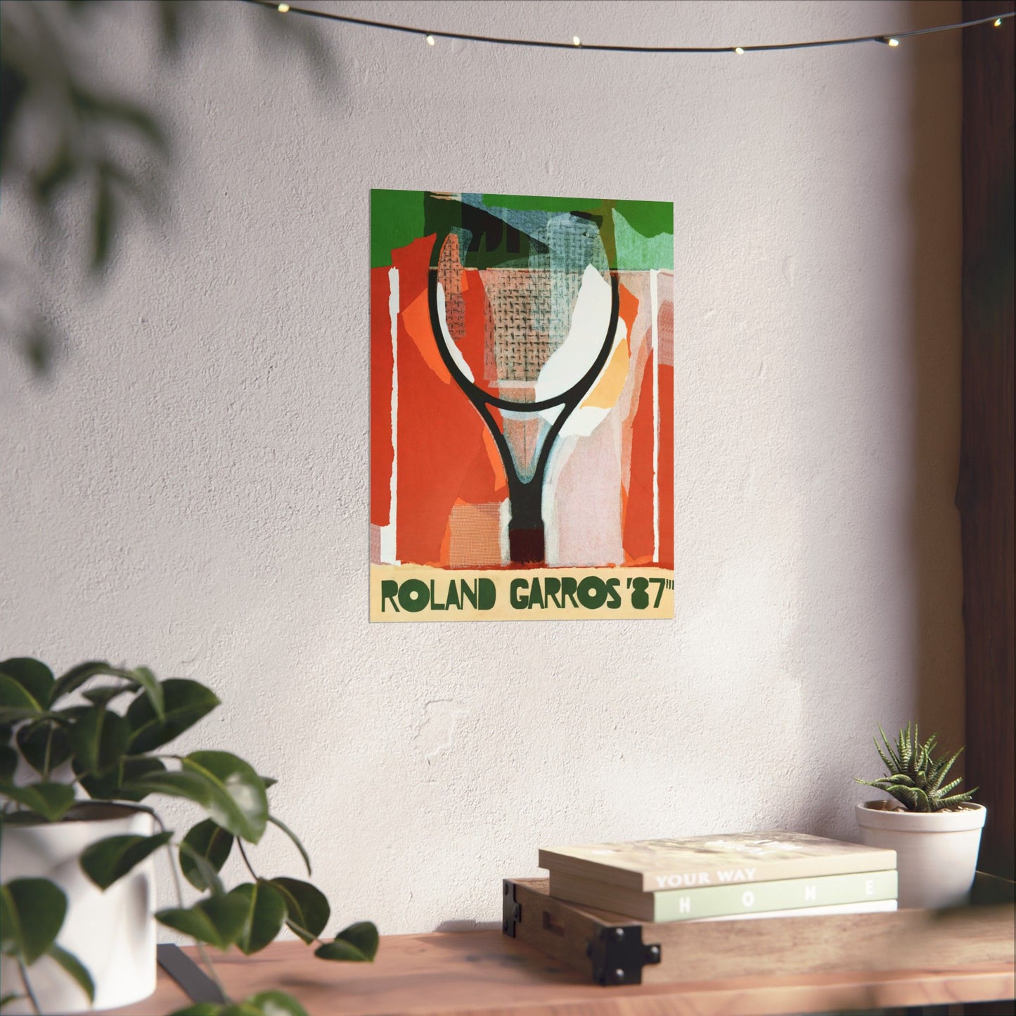 1987 French Open Tennis Poster