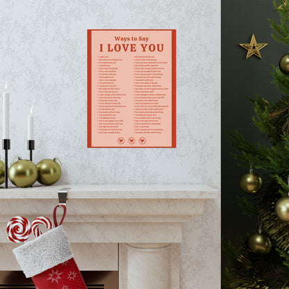 Ways to Say I Love You Poster