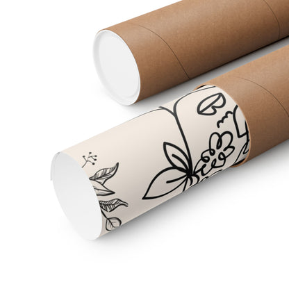 Floral Doodles Of Women Poster