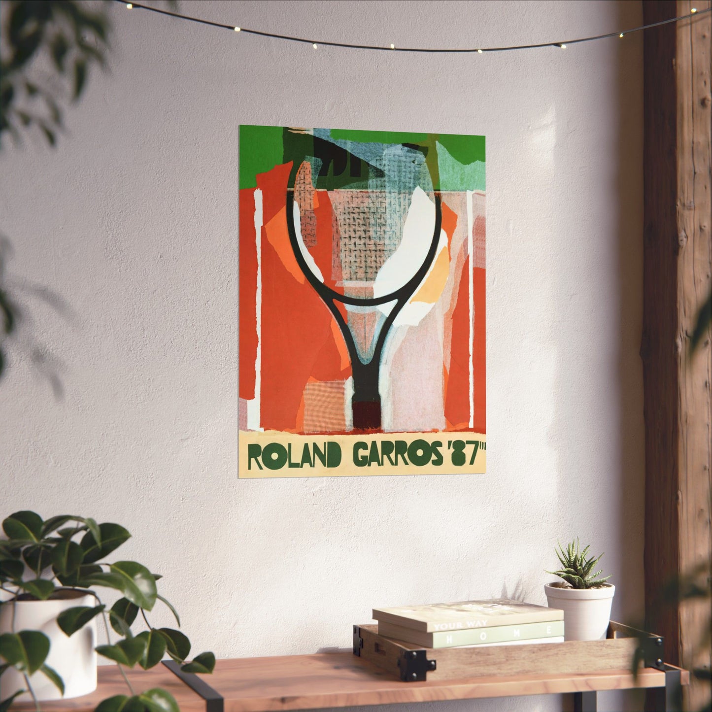 1987 French Open Tennis Poster
