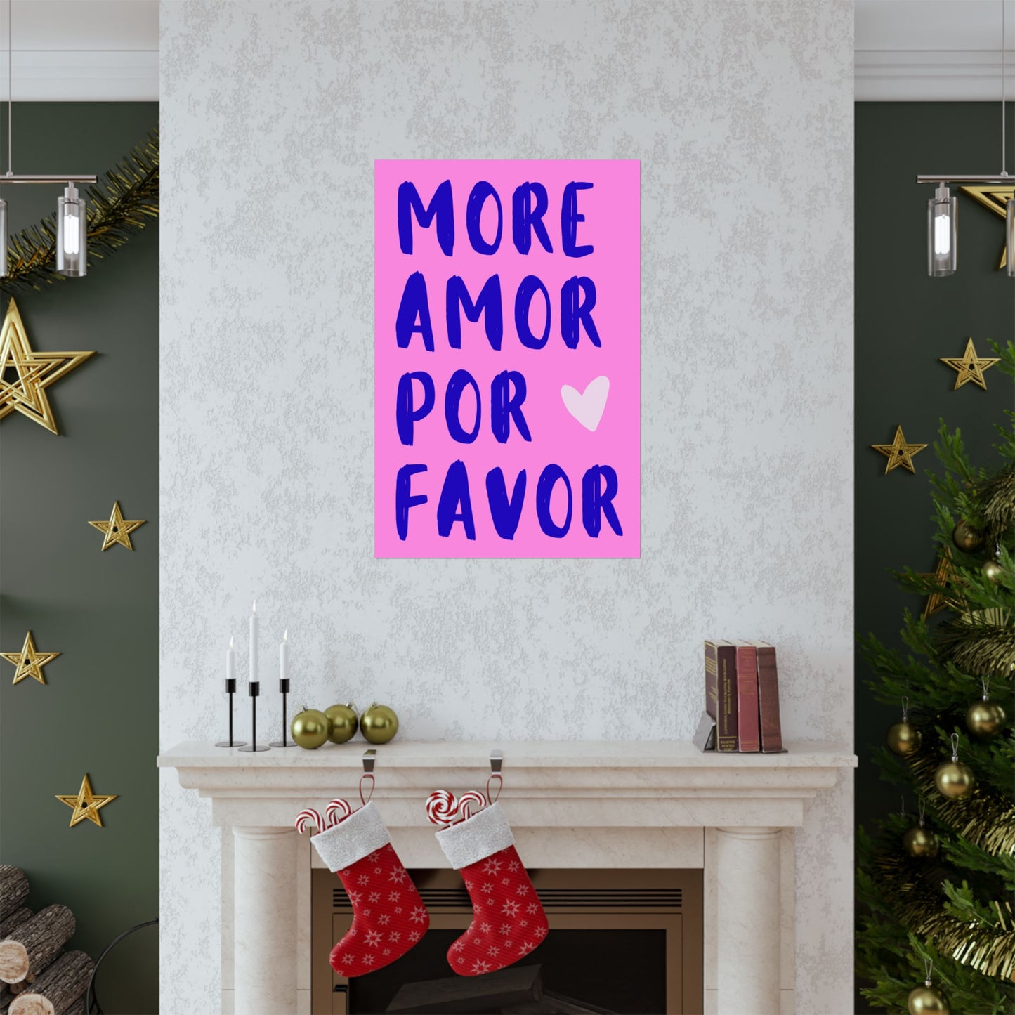 More Amor Por Favor Pink Poster