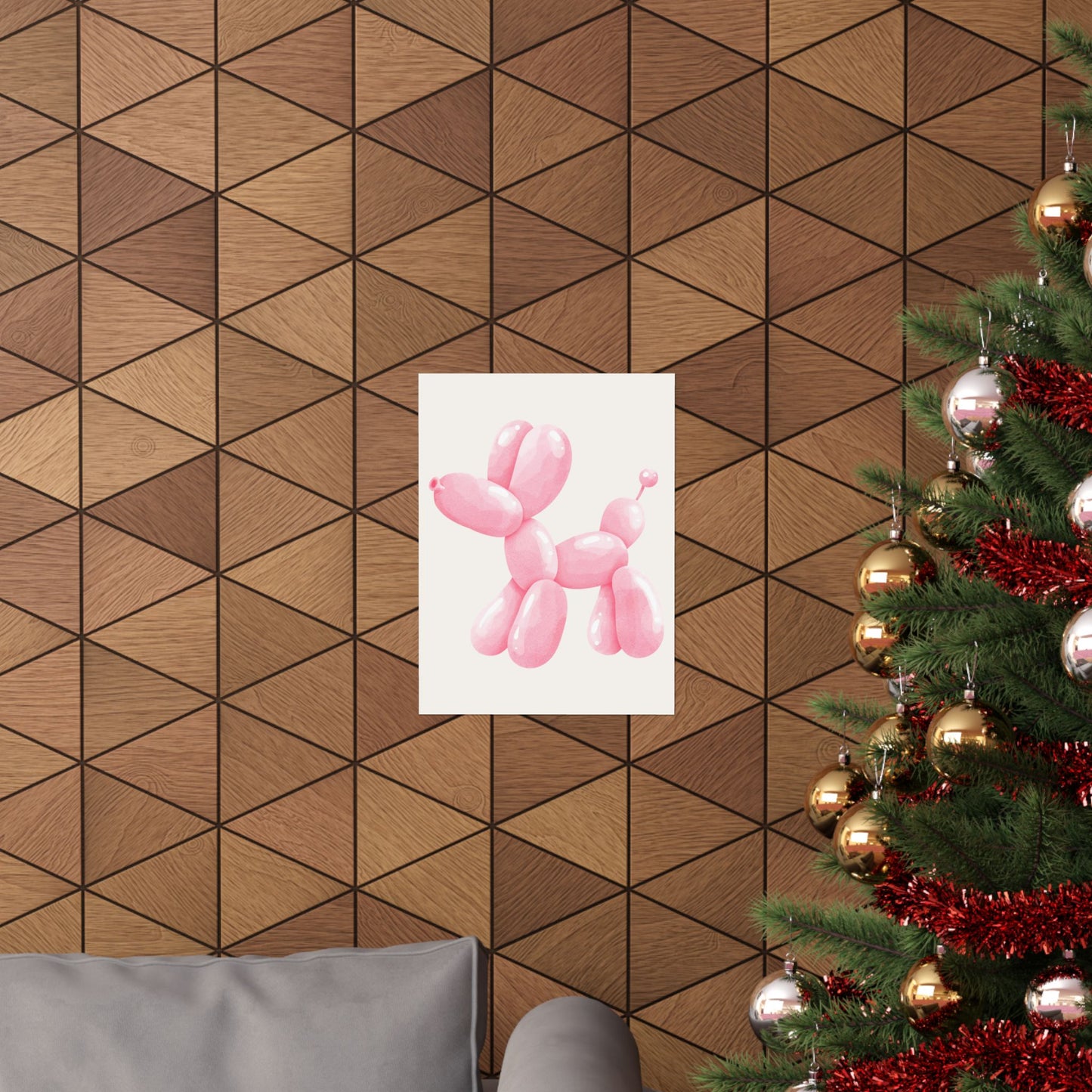 Pink Balloon Dog Poster