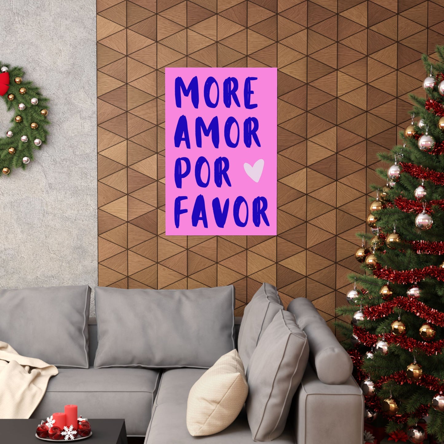 More Amor Por Favor Pink Poster