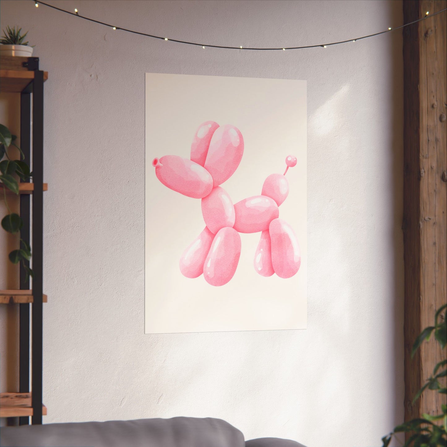 Pink Balloon Dog Poster