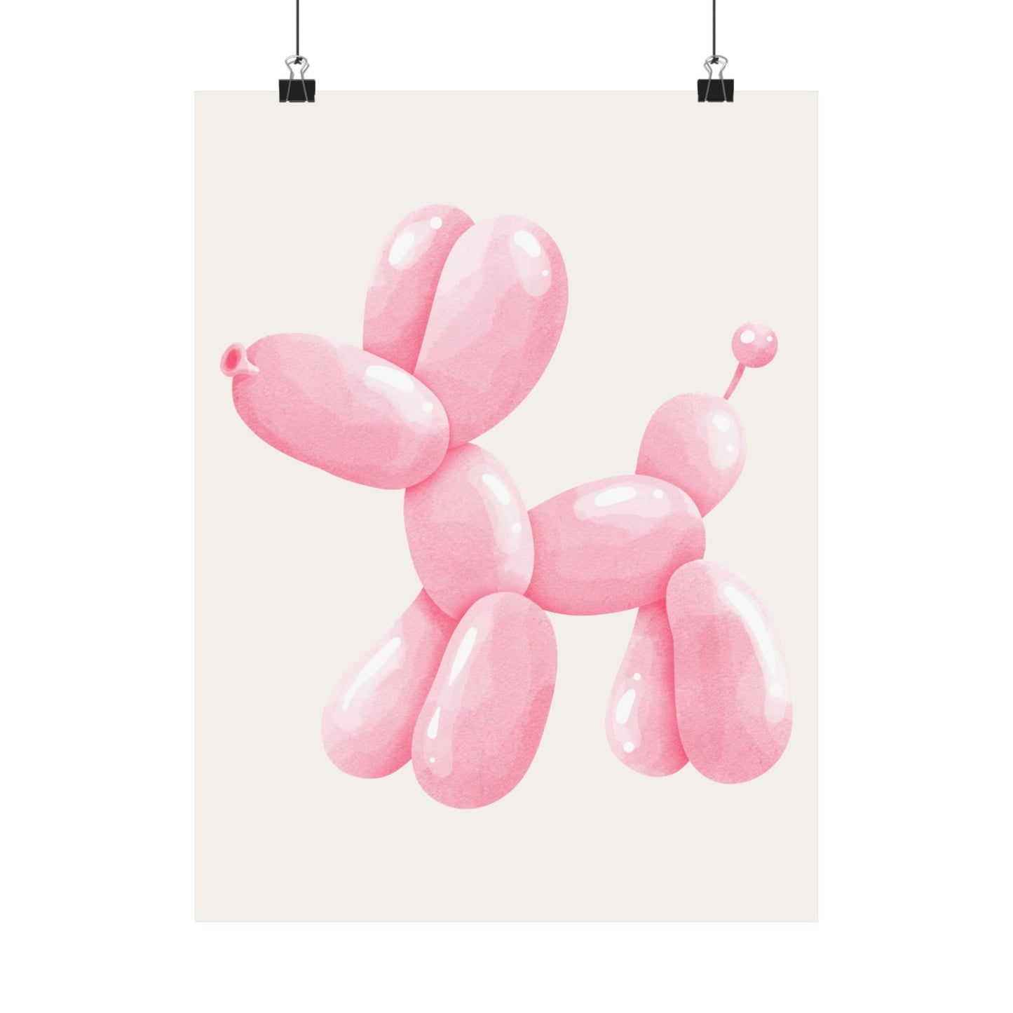 Pink Balloon Dog Poster