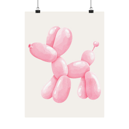 Pink Balloon Dog Poster