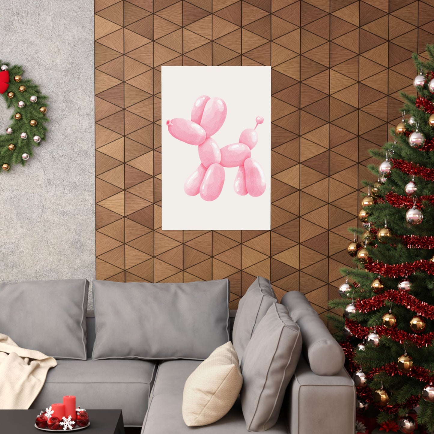 Pink Balloon Dog Poster