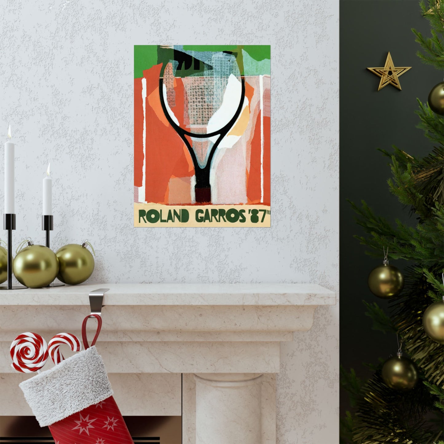 1987 French Open Tennis Poster