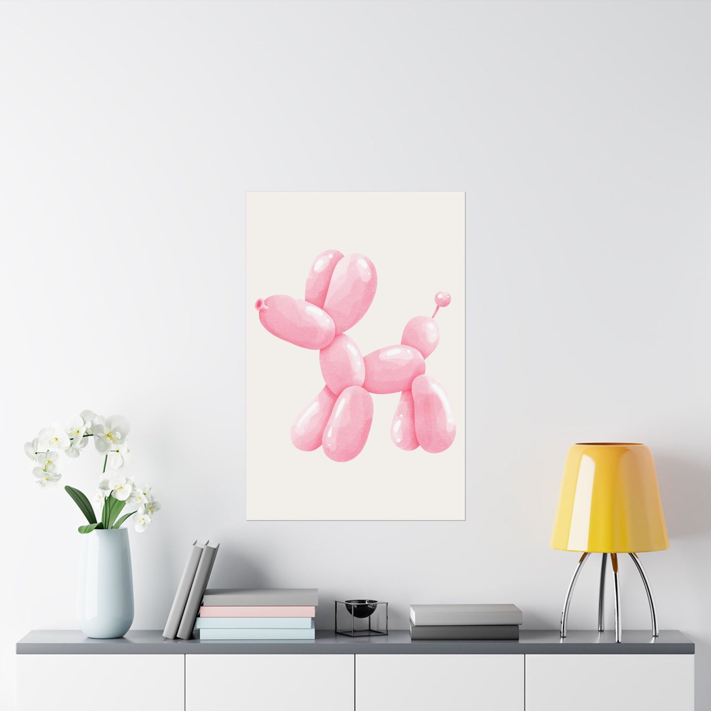 Pink Balloon Dog Poster