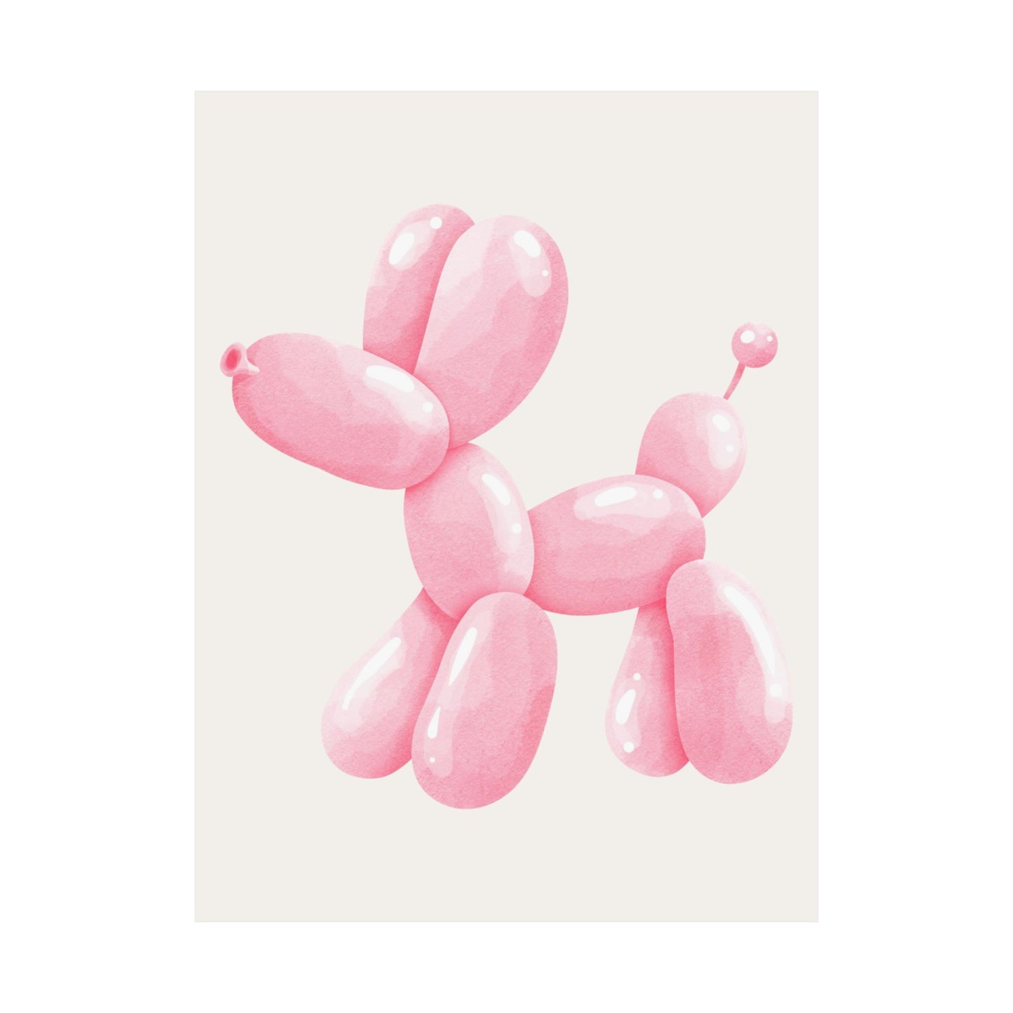 Pink Balloon Dog Poster
