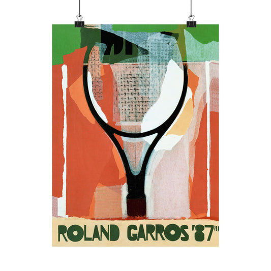 1987 French Open Tennis Poster
