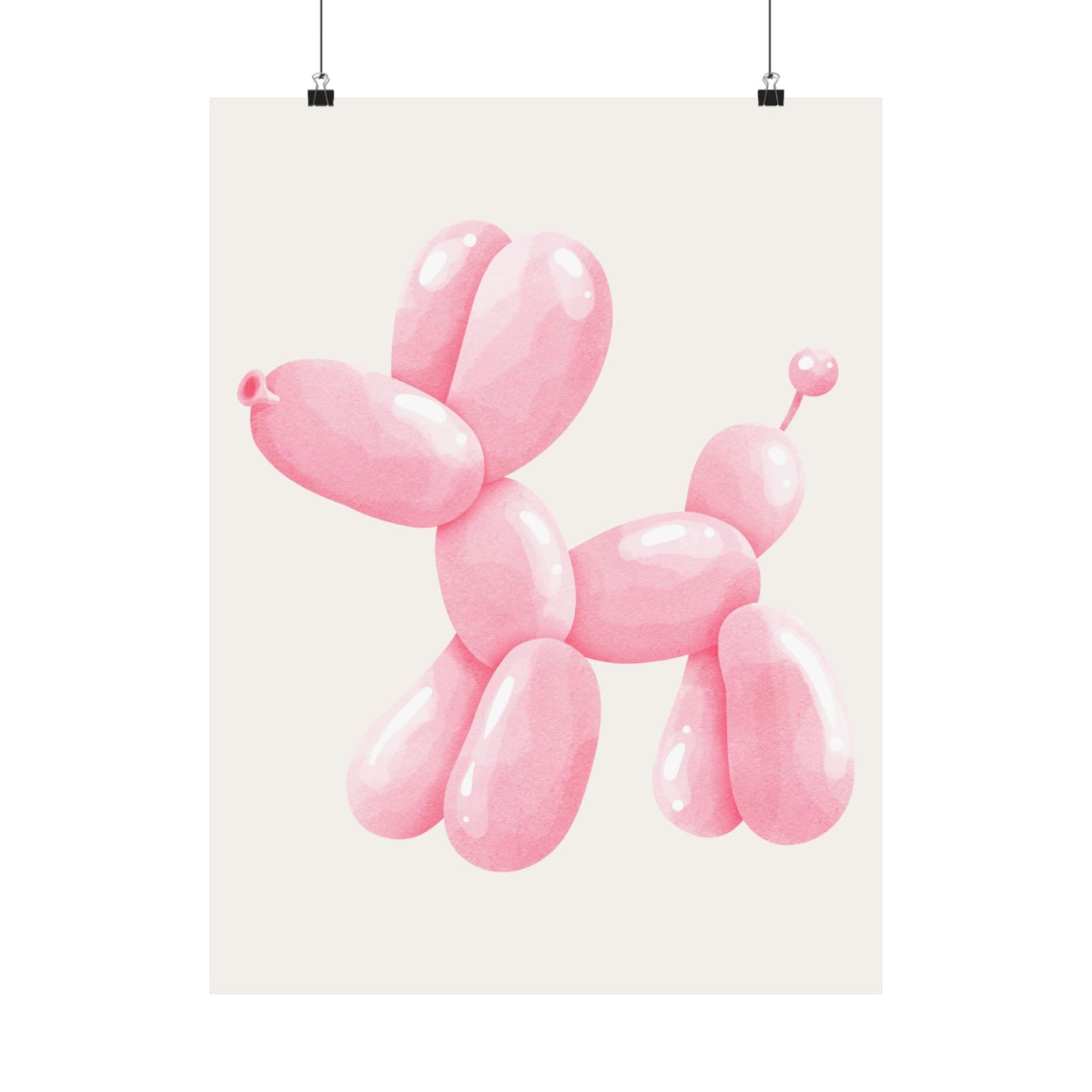 Pink Balloon Dog Poster