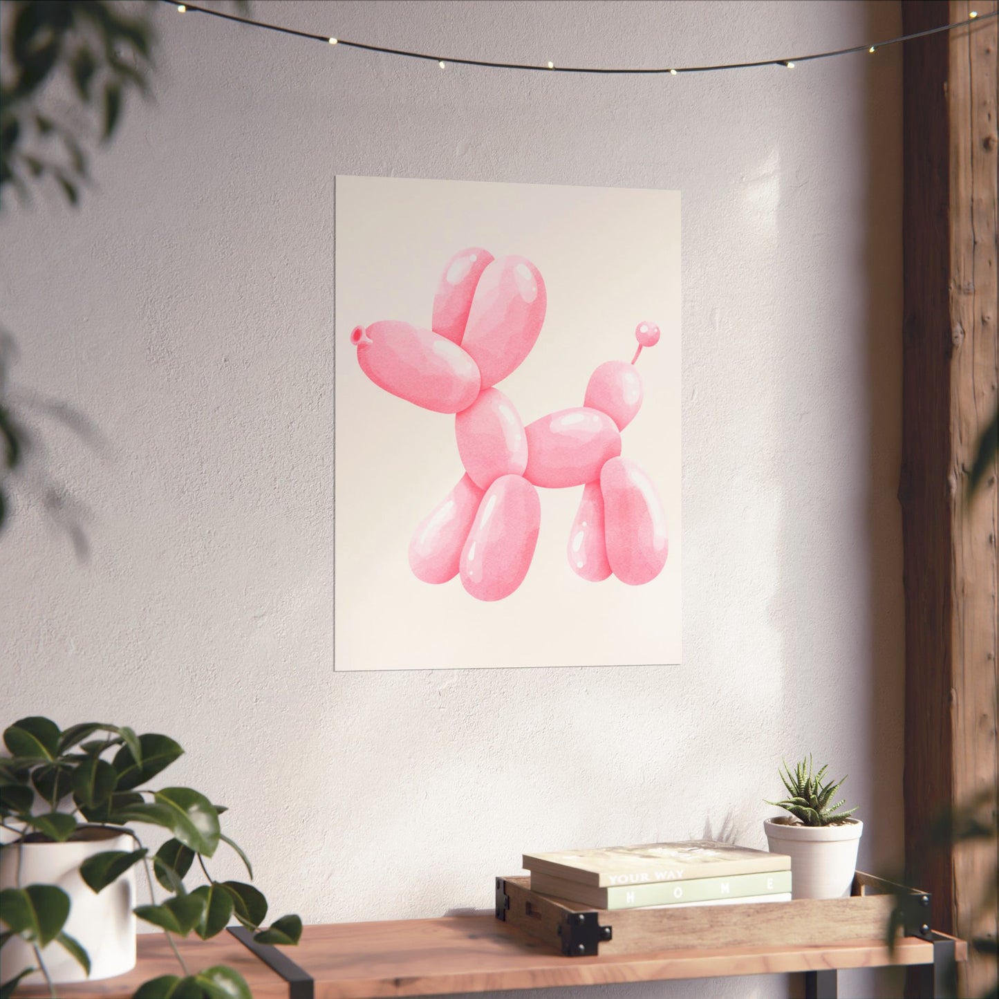 Pink Balloon Dog Poster