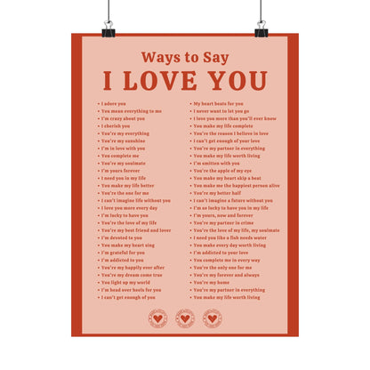 Ways to Say I Love You Poster