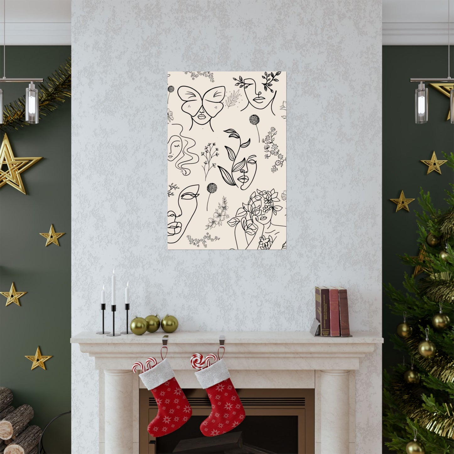Floral Doodles Of Women Poster