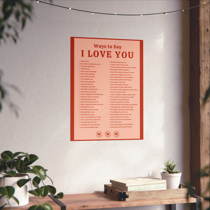 Ways to Say I Love You Poster