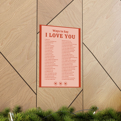 Ways to Say I Love You Poster