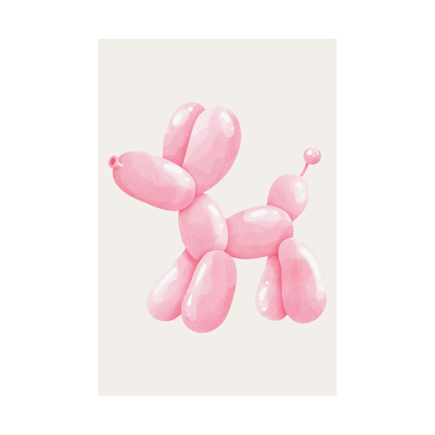 Pink Balloon Dog Poster