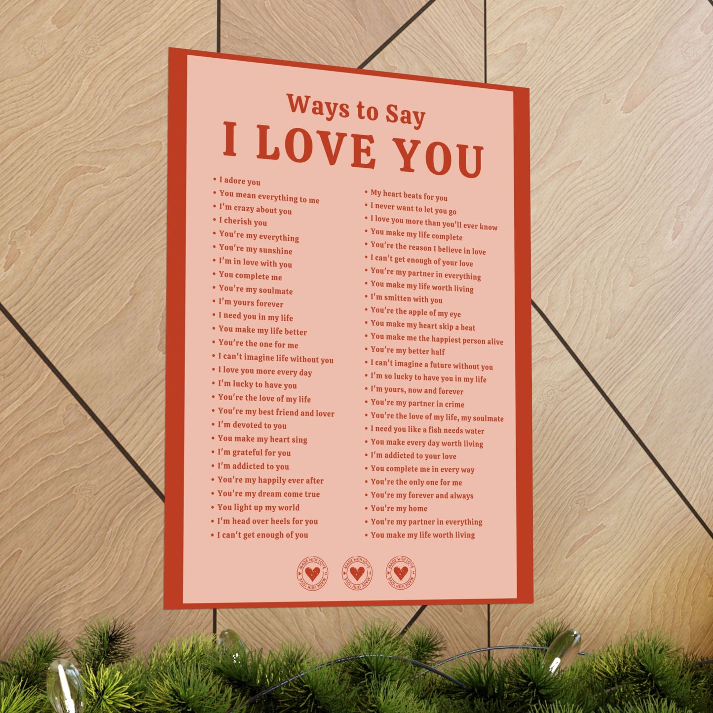 Ways to Say I Love You Poster
