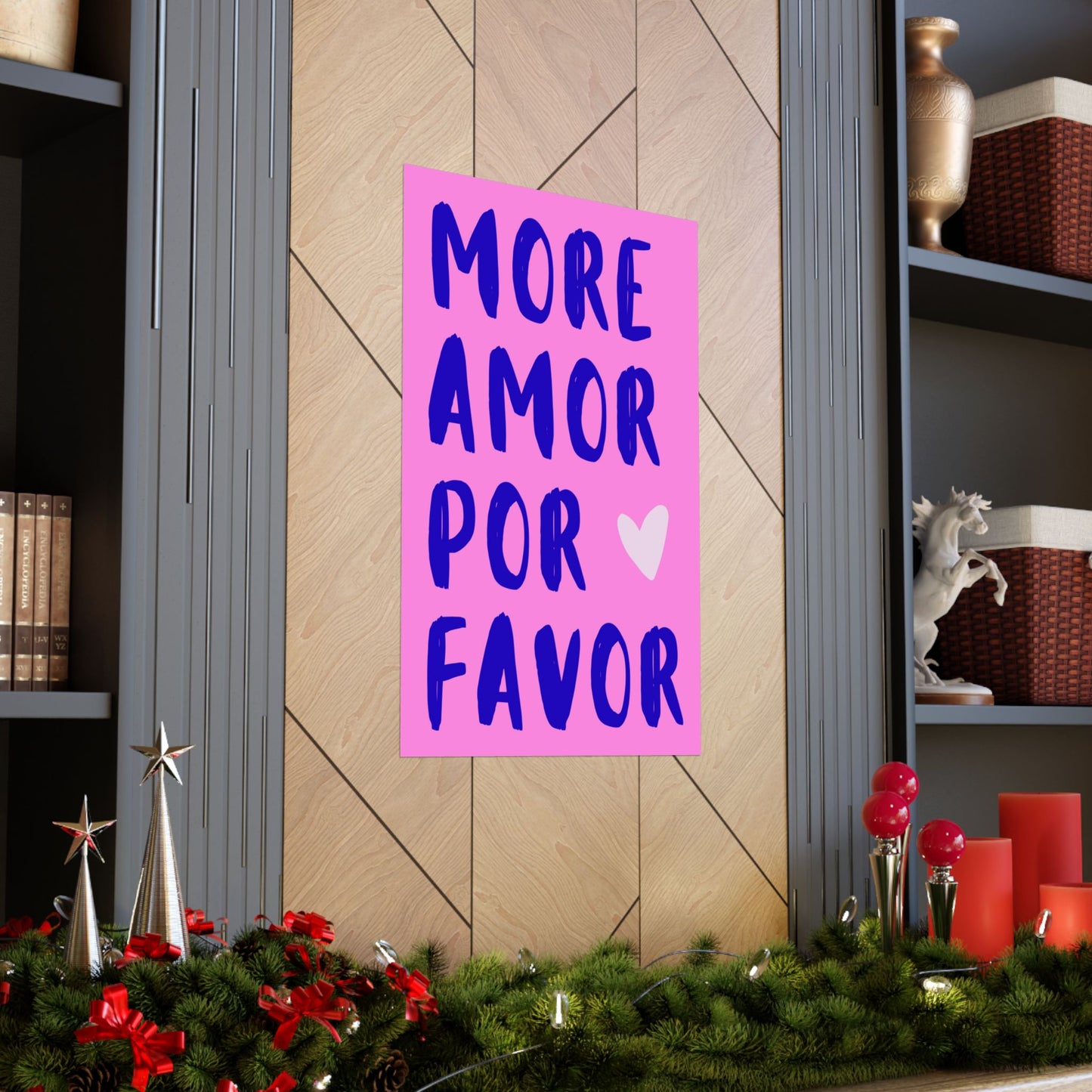 More Amor Por Favor Pink Poster