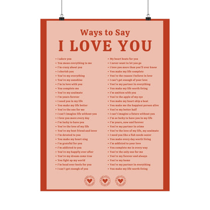 Ways to Say I Love You Poster