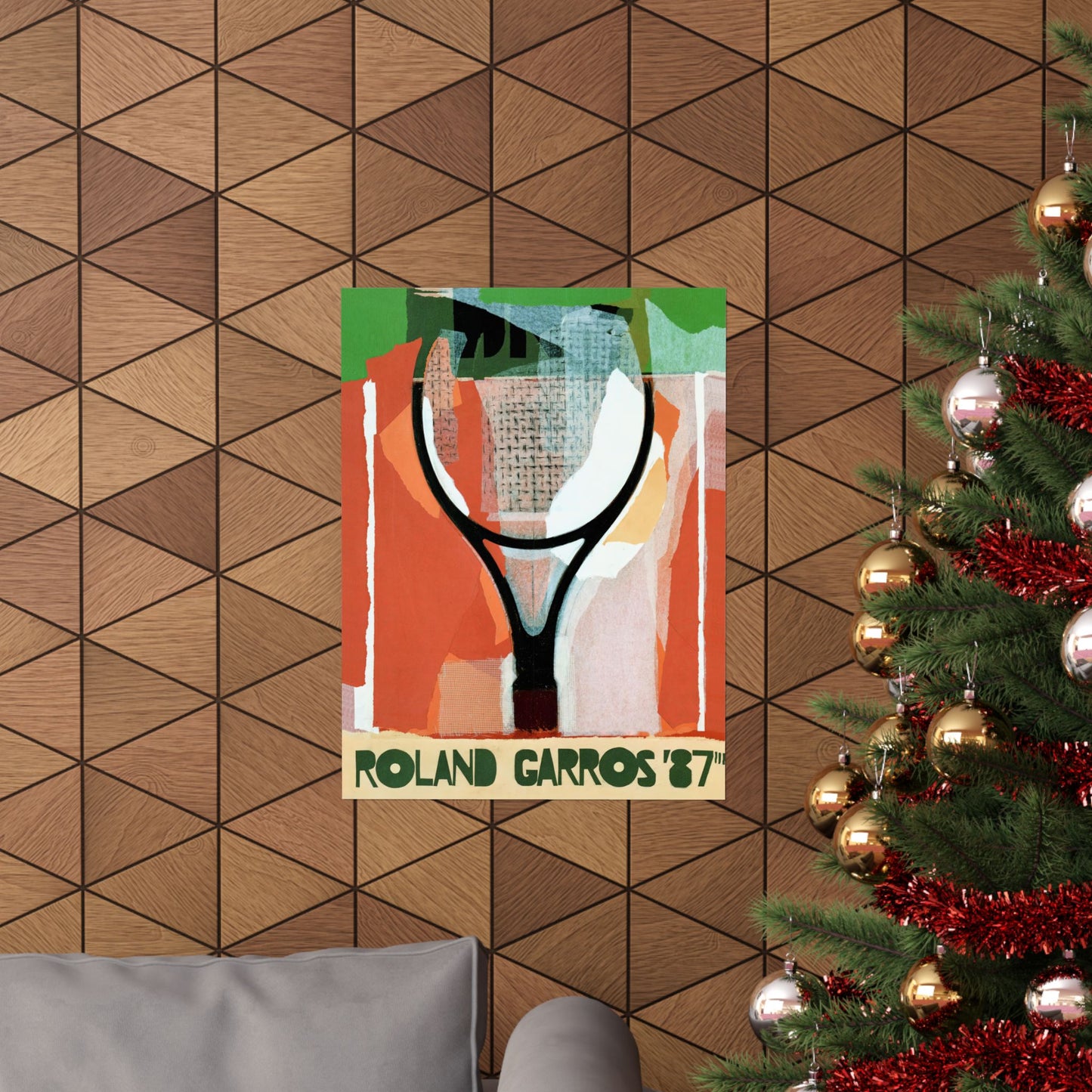 1987 French Open Tennis Poster