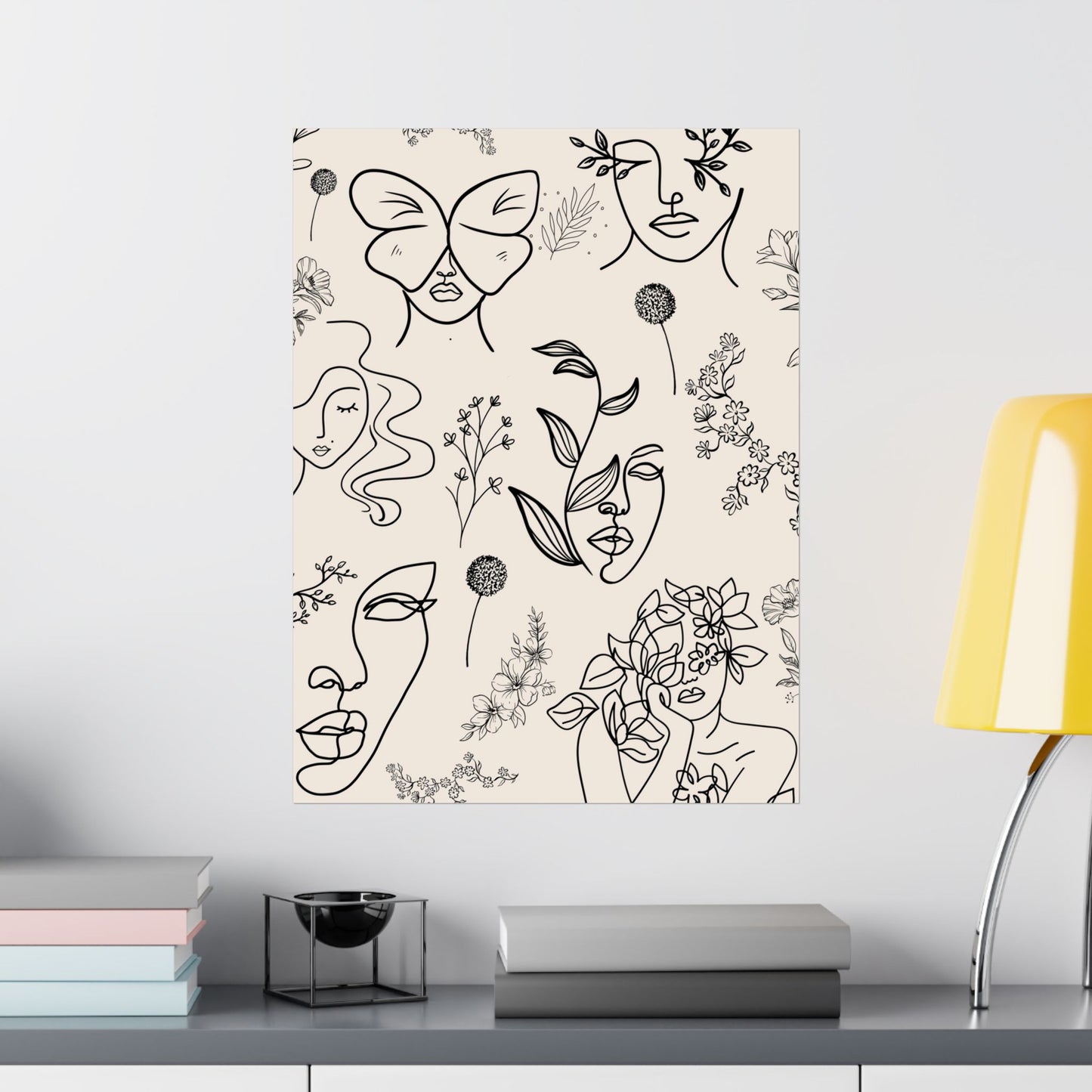 Floral Doodles Of Women Poster