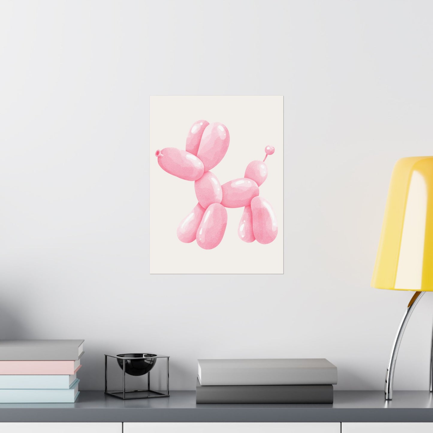Pink Balloon Dog Poster