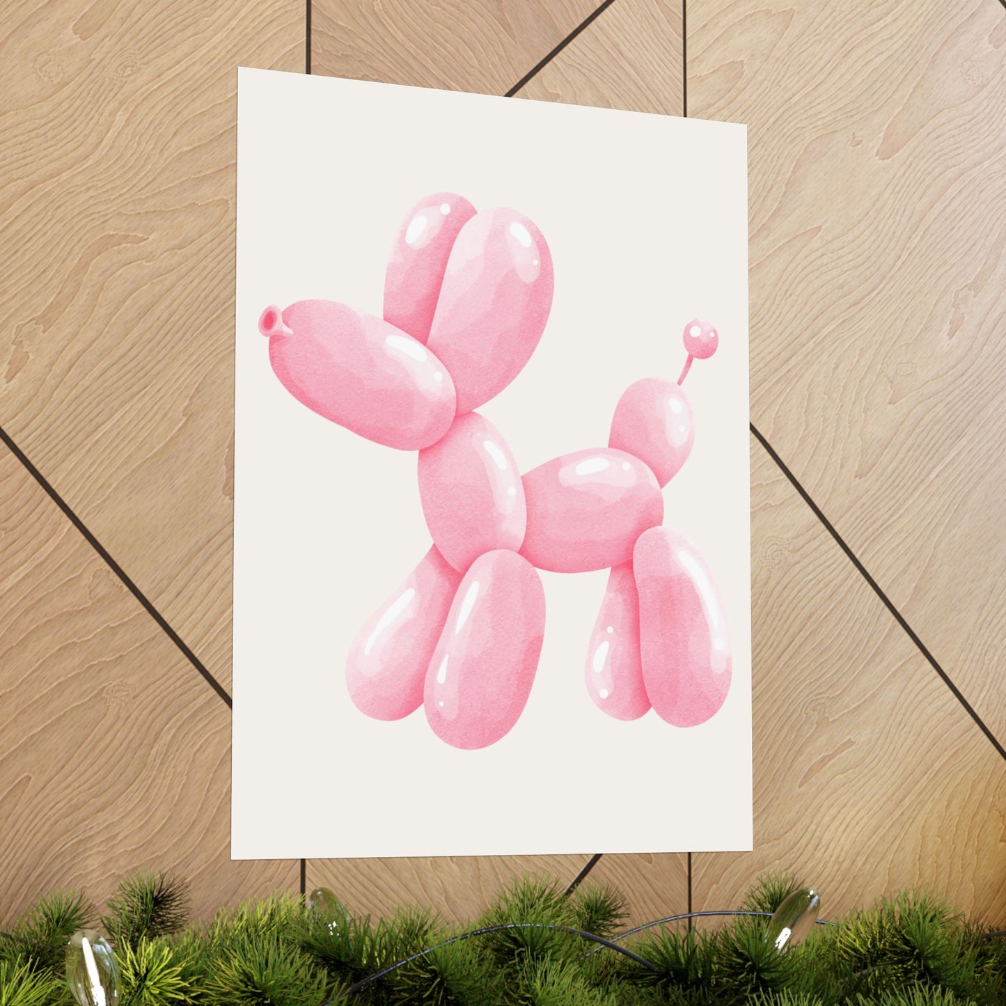 Pink Balloon Dog Poster