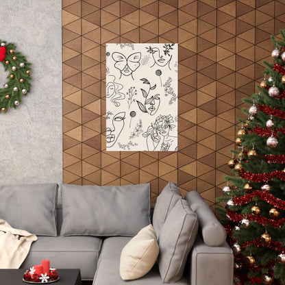 Floral Doodles Of Women Poster