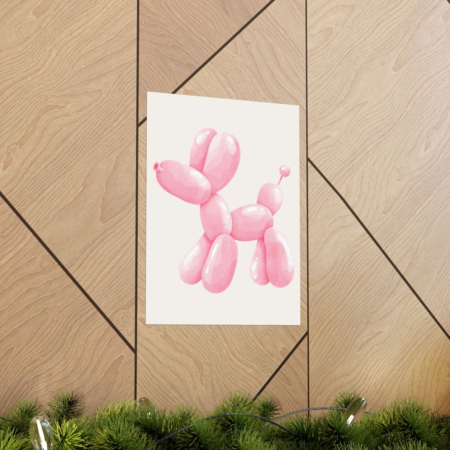 Pink Balloon Dog Poster