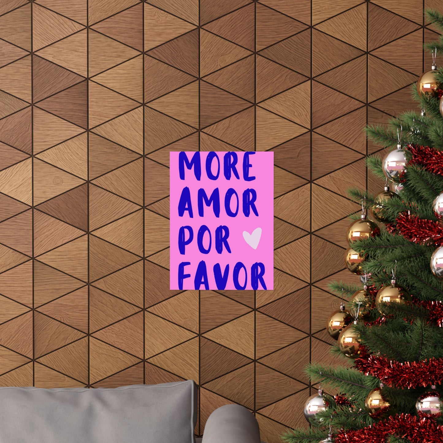 More Amor Por Favor Pink Poster