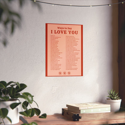 Ways to Say I Love You Poster