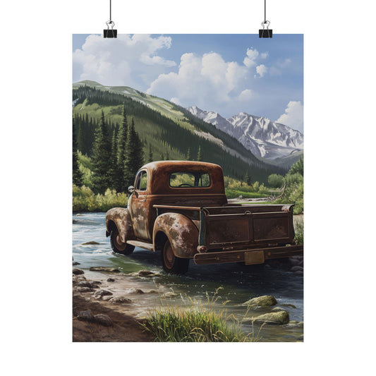 Old Vintage Truck Poster