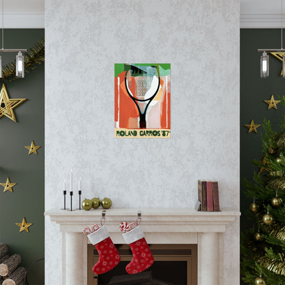 1987 French Open Tennis Poster