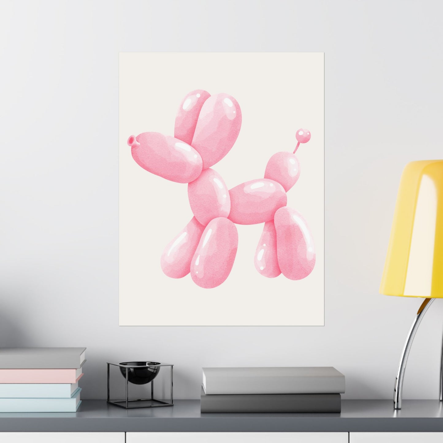 Pink Balloon Dog Poster