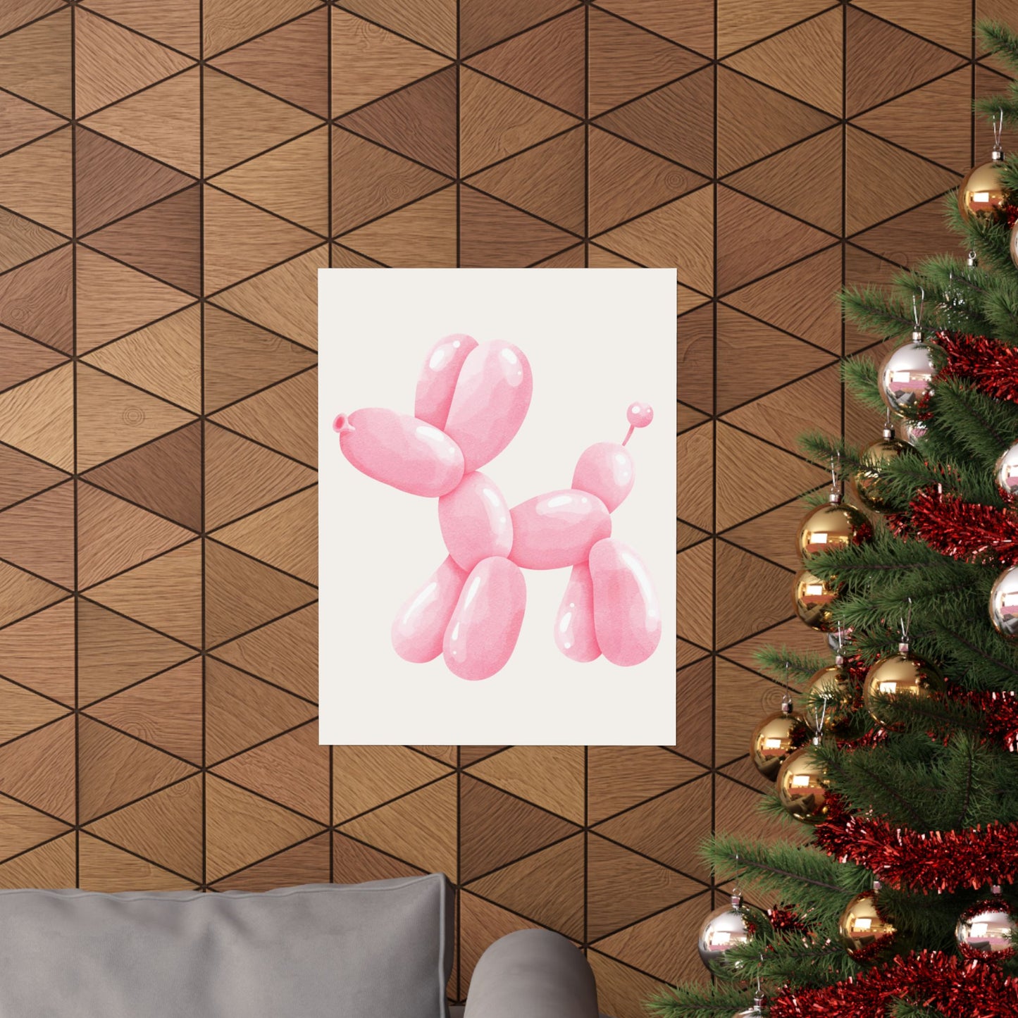 Pink Balloon Dog Poster