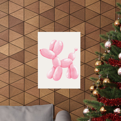 Pink Balloon Dog Poster