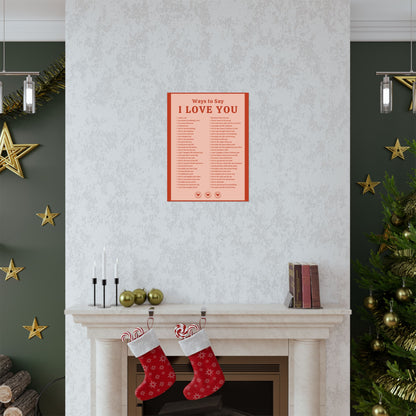 Ways to Say I Love You Poster