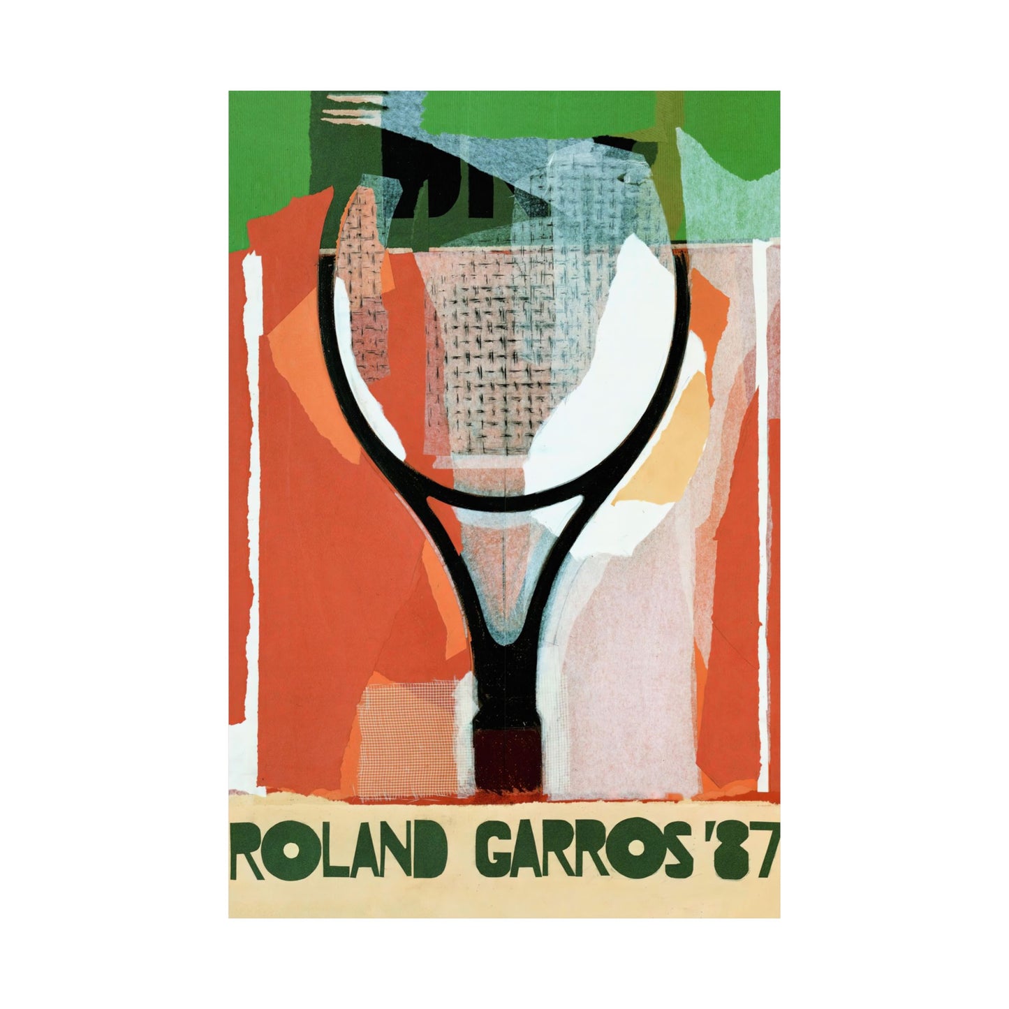 1987 French Open Tennis Poster